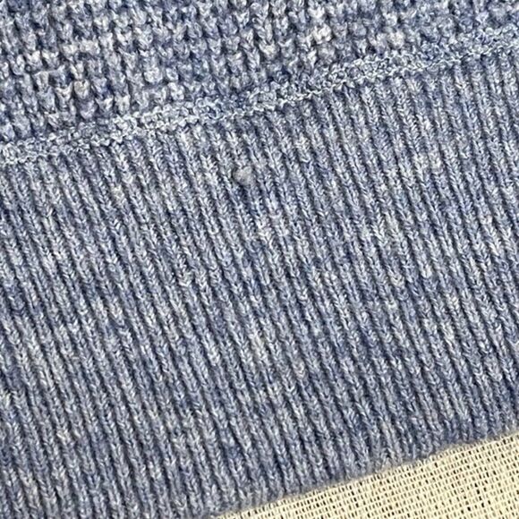 J. Crew | Light Blue Waffle Knit Wool & Alpaca Blend Crewneck Sweater - Small - Picture 9 of 9